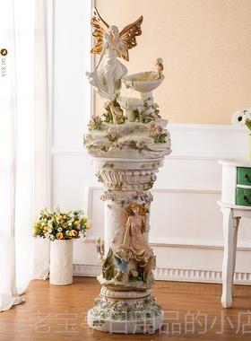 正品客欧式罗马柱花盆摆件家居装饰工艺厅品落地型花架底座橱窗大