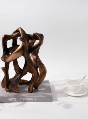 轻型A114奢异树根雕塑家居饰品摆件样板摆建筑艺术设书房房书柜书