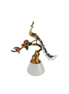 中式创意梅花鹿孔雀摆件样板房售楼处家居桌面电视柜软装饰品工艺