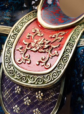 朱炳仁铜鸿图万里大漆马黑马摆件本命年家居玄关乔迁开业送礼