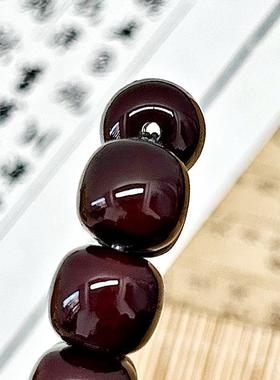 聚向乾糖心墨玉菩提子手串乐安溏心老料双圈佛珠男女九眼天珠手链