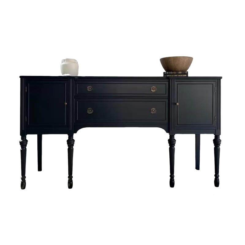 式高端复古实木储玄柜法美式轻奢入户门厅物玄关台106关餐边黑色,淘宝优惠券,粉丝福利购,淘宝优惠卷