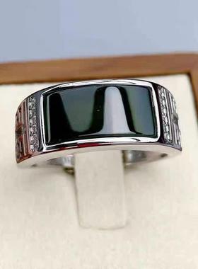 极可优选好物马鞍戒指2024新款男款黑色指环覆古霸气镂空开口戒子