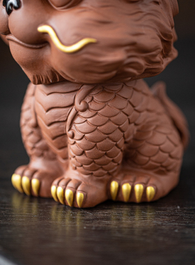 【瑞兽麒麟】紫砂桌面摆件招财精品祥瑞茶桌博古架装饰工艺品摆饰