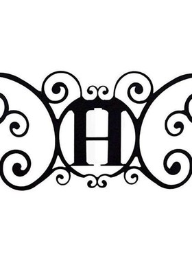 金属铁艺镂空剪影挂件家居室内室外墙上壁挂摆件字母墙饰交织字母