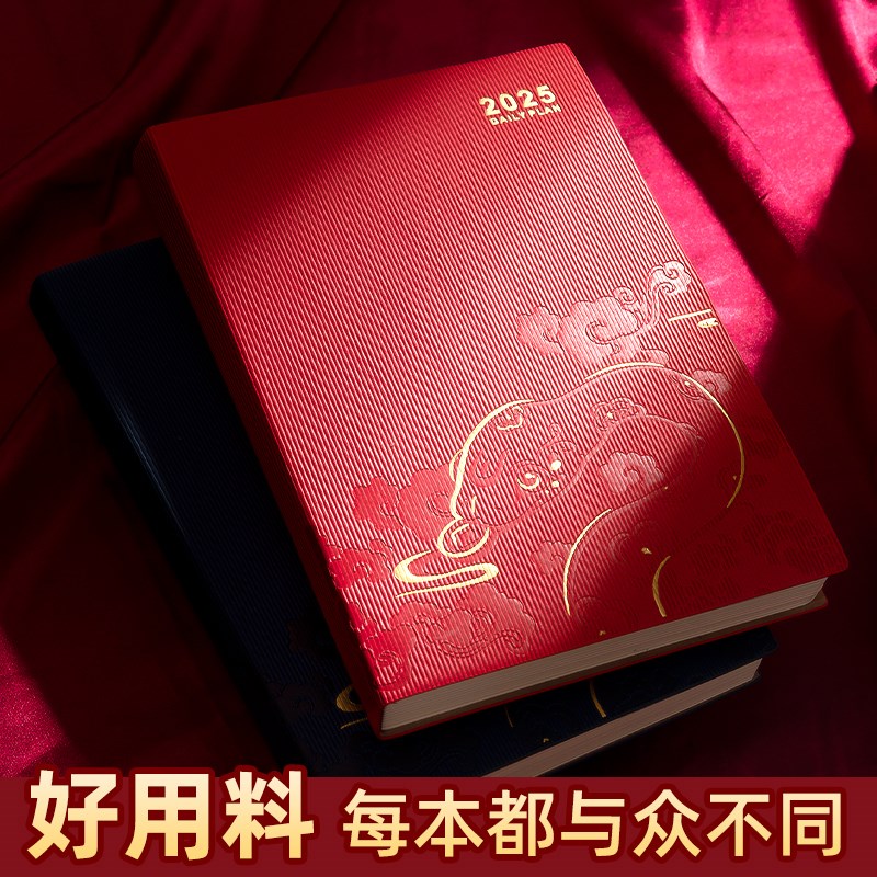 计划表日程本2025年一日一页工作日志笔记本子蛇年日历记事本效率 - 图0