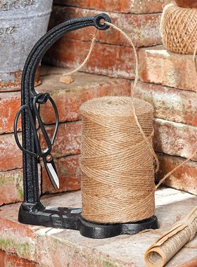 Sungmor 铸铁麻绳架桌面摆件手工礼品缠绕绳庭院阳台复古编织装饰
