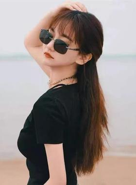 新款遮阳无框太阳眼镜官方正品男女开车钓鱼抗UV太阳眼镜安楠优选