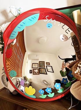 可以diy的镜子！小红书同款哈哈镜凹凸镜涂鸦广角镜家居装饰摆件