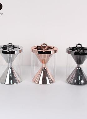 烟面创意玻璃灰缸工艺摆件居软装样板房客工艺品摆厅桌家餐厅工艺