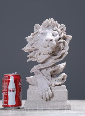 正品创现代意砂创狮子摆件意岩酒吧橱柜客厅办公室装饰品摆件家居