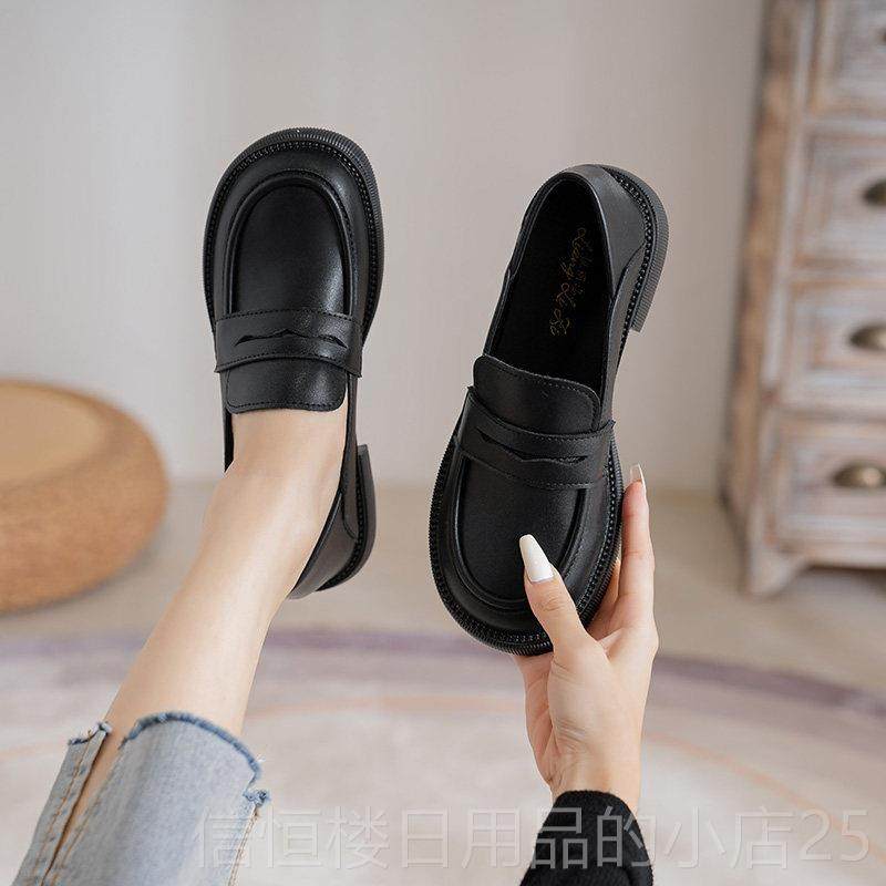 高档黑小皮软鞋女2025色新款春季复古平底单英伦乐福鞋真鞋皮底一,淘宝优惠券,粉丝福利购,淘宝优惠卷