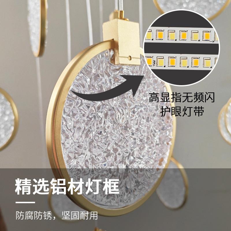 现挑代简约楼梯吊灯轻奢复式楼空客厅别605墅旋f转梯间楼lot长吊 - 图2