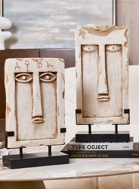 梵茜饰创艺FYH0165L意艺术软仿石像摆件装桌面卧室客厅样板间售楼