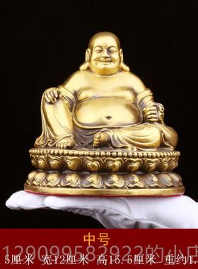 正品元佛家勒如意弥拜铜佛像办公室客厅电视柜车中式装摆件