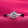 IGI cultivated diamond pt950 platinum classic six-claw diamond ring 1 carat diamond ring as a wedding gift for your girlfriend
