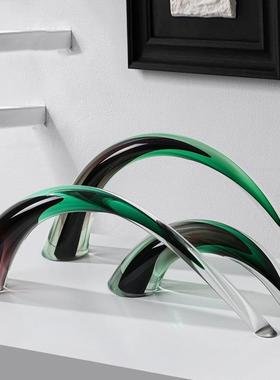 档轻奢抽象水桌面摆饰件现晶象牙摆件代简约艺术高品样板间家居客