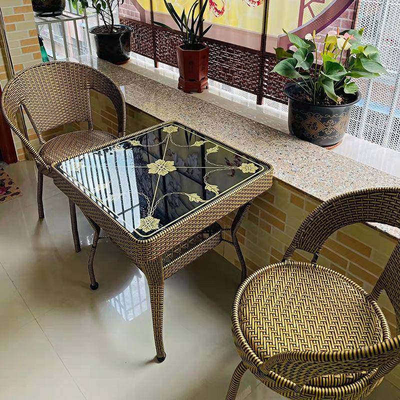 藤椅三MZF套阳件台单可手编靠背椅旋转小个椅子休闲茶桌户外组合,淘宝优惠券,粉丝福利购,淘宝优惠卷