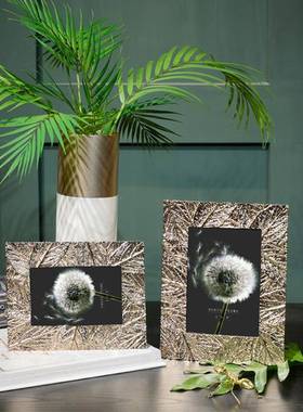 6寸件7寸金色PJ-022树叶框创意艺术品相欧式框像装饰品摆家居饰品