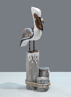 实木树桩鸟地中海家居装饰木制工艺礼品摆饰摆设木雕工艺礼品摆饰