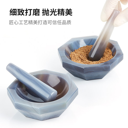 比克曼生物天然玛瑙研钵棒抗耐磨乳体实验室优质耐磨内径80mm90mm - 图3
