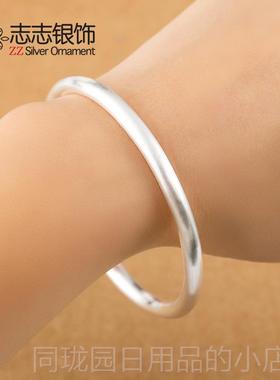 正品古法承999纯银手镯女约情侣传网简红款实心手定制送女友母工