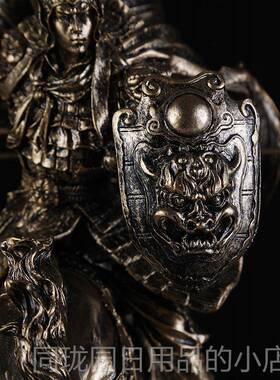 正品赵云赵子复古装饰品摆件酒柜室客厅办士公工艺品铠甲武龙勇士