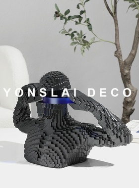 简约艺术抽象人物雕塑摆件样板间家居摆设博古架玄关客厅软装饰品