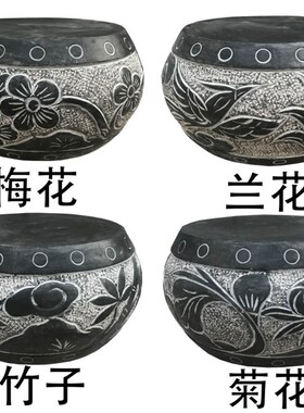 石墩子底座柱墩石青石鼓墩柱顶石空心柱础石柱脚石垫基石雕圆墩
