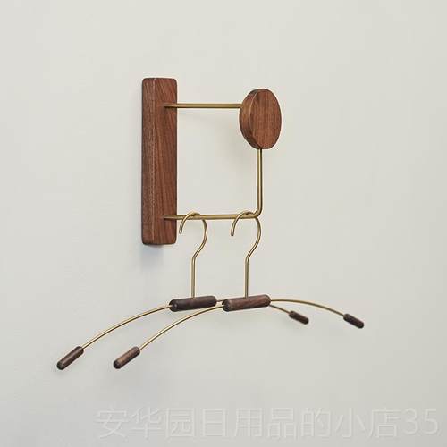 高档风实衣架木壁卧挂衣架收素纳架室挂衣架家用简易收纳架挂衣服 - 图2