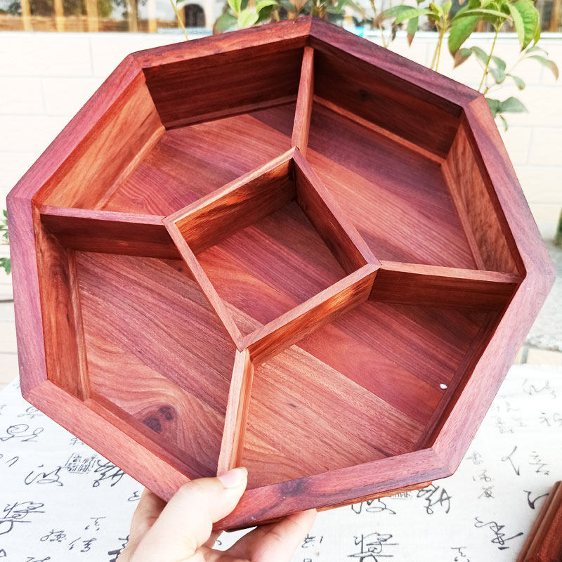 小叶紫檀果盒家用客厅茶几复古装饰红木糖果盒带盖干果盒木质中式,淘宝优惠券,粉丝福利购,淘宝优惠卷