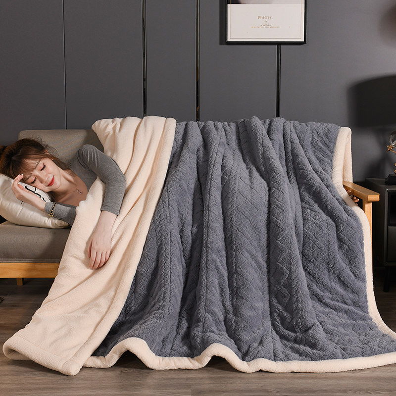 冬季保暖塔芙绒双层毛毯羊羔绒盖毯休闲午睡毯加厚法莱绒毯子,淘宝优惠券,粉丝福利购,淘宝优惠卷