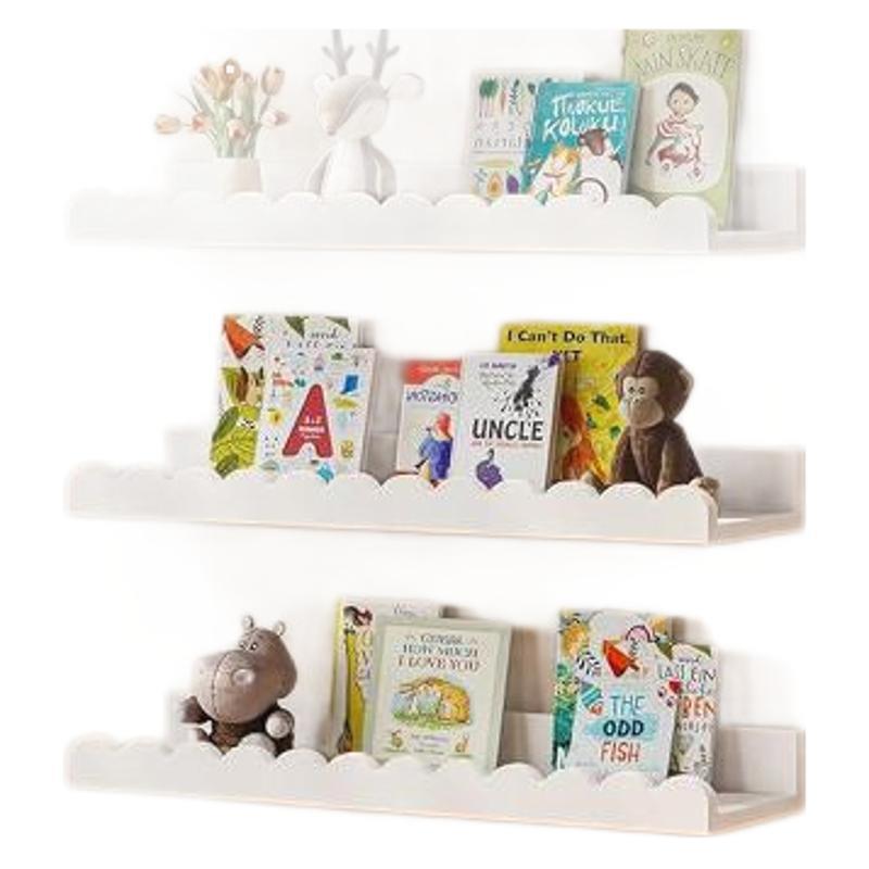 新款制儿童卧室置物架墙壁挂式整理储木物ali-7488架儿童上卧实木 - 图1