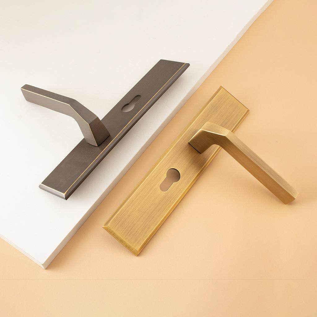 现代门简约连体木把锁锁室内卧室房间门锁具通用515-015型静音门,淘宝优惠券,粉丝福利购,淘宝优惠卷