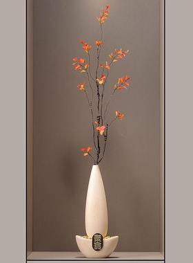 入户门关猫石来竖ltao8661运玄转细厅长高花瓶摆件感客陶瓷装饰品