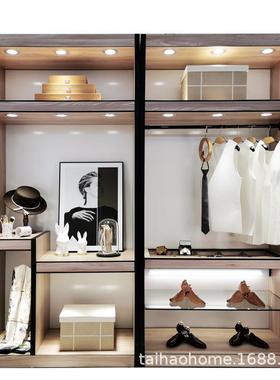 现极简样板代间衣帽全屋装饰展厅衣软装间22.8.15饰陈列毛毡道柜