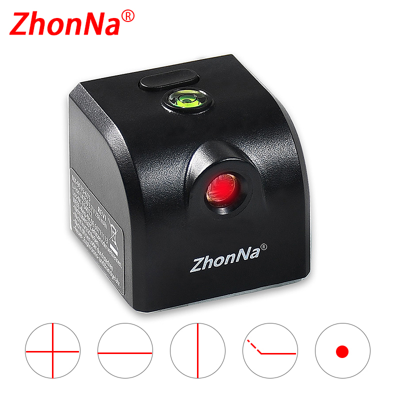 红光便携迷你激光水平仪 USB直充锂电池小型红外线十字激光定位器 - 图1