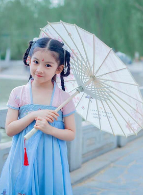 儿童油纸伞女古风汉服伞古典女童舞蹈伞古装伞道具雨伞演出跳舞伞