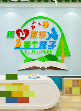 学校培训机构班级文化墙面装饰教师办公室辅导教室励志标语墙贴纸