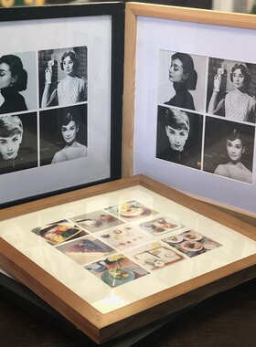 相框画框正方形九宫格照片墙客厅卧室装饰创意挂墙组合实木北京