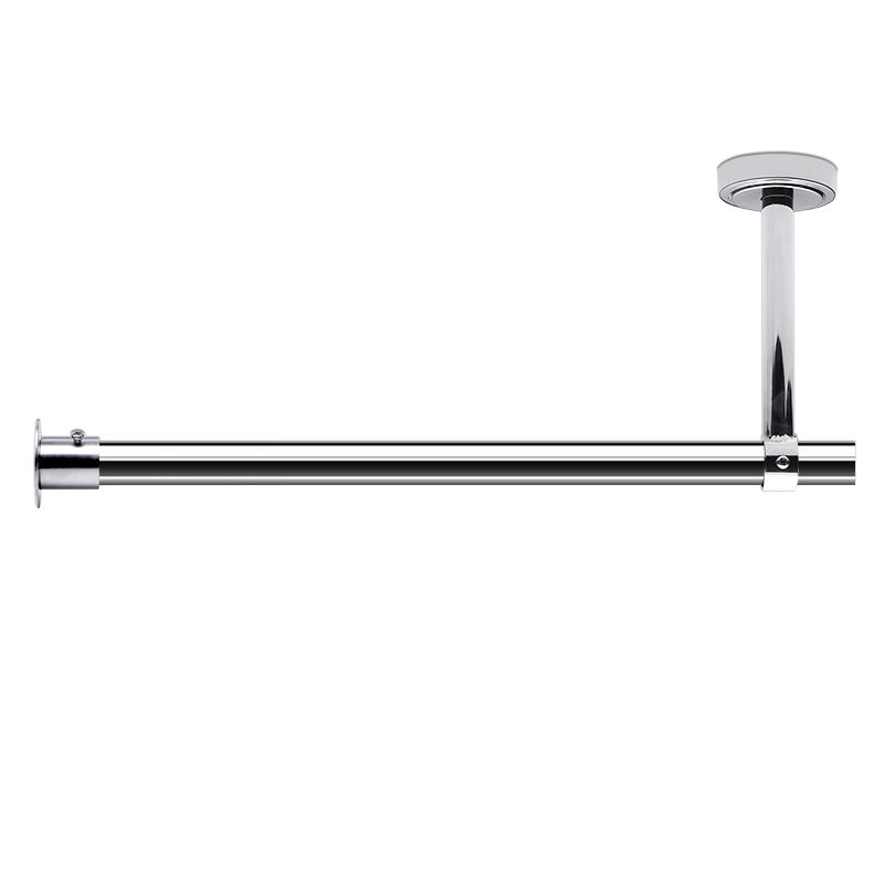 L型转角侧墙晾衣架304不锈钢晾衣杆侧装固定打孔顶装挂衣杆墙面 - 图3