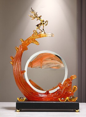 风生水起招财鹿摆件客厅电视柜酒柜玄关办公室装饰品乔迁新居礼品