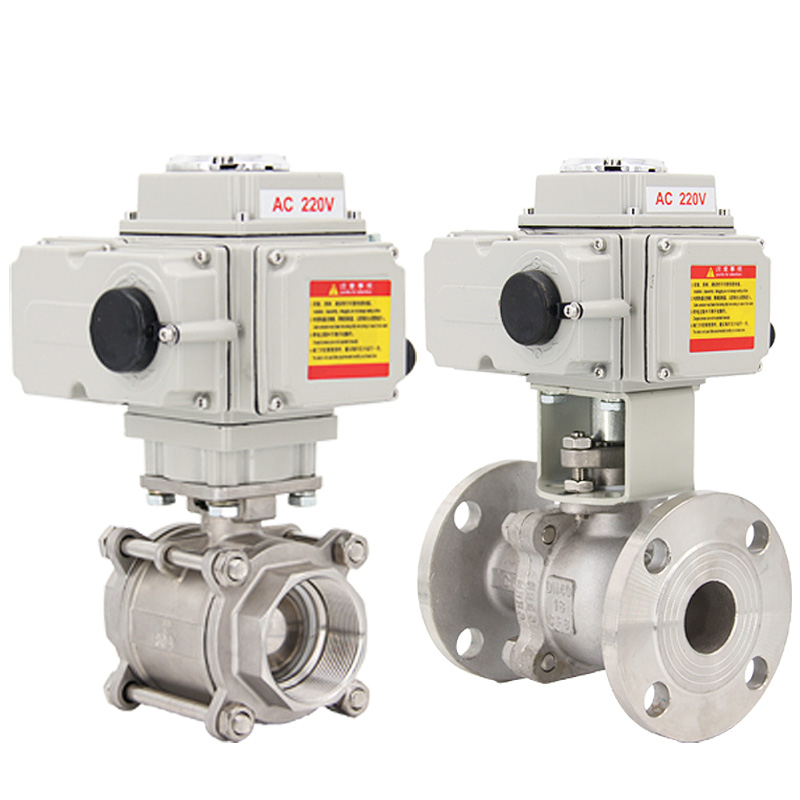 Q911F-电动丝扣球阀Q941F不锈钢电动法兰球阀DN40DN25DN50 DN100 - 图1