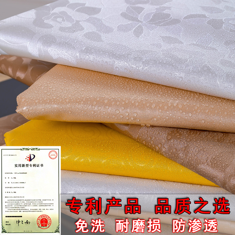 酒店桌布防水防油免洗防烫圆桌餐布大圆桌家用台布圆形欧式餐桌垫 - 图2