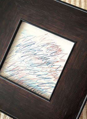 中古实木线条抽象挂画客厅背景墙书房玄关设计师现代极简装饰画