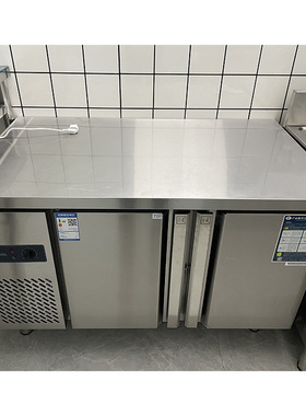 银都冷藏柜工作台水吧冰柜商用冰箱保鲜平冷操作台奶茶店设备