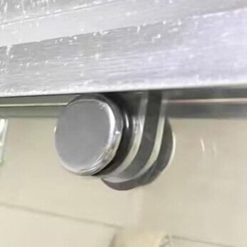 玻璃移门吊轨五金玻璃老式浴室配件吊轮淋浴房推拉移门卫生间滑. - 图0