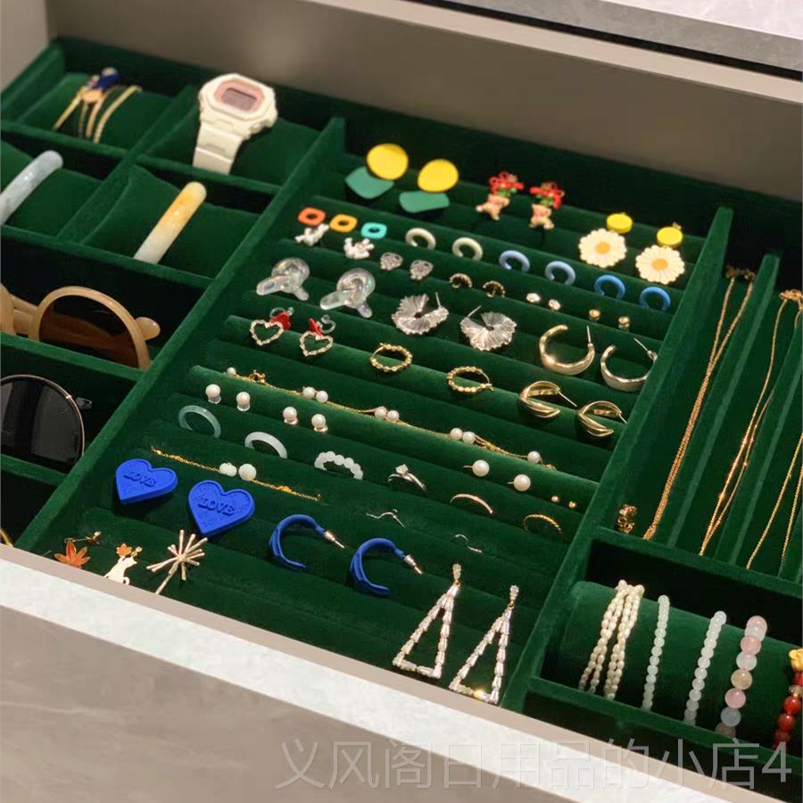 Genuine custom-made velvet first box, drawer, necklace, ring, bracelet, jewelry, bead room, Baoge coat, hat, dressing table decoration holder