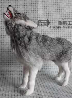 仿真狼动物野狼橱窗陈列品模特教学模型 家居摆件博物馆展厅道具
