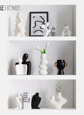 现简约抽象人物艺术酒柜装饰品摆件家居客厅玄关电视柜软装摆设